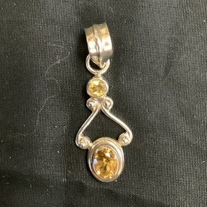 New citrine pendant 925 silver